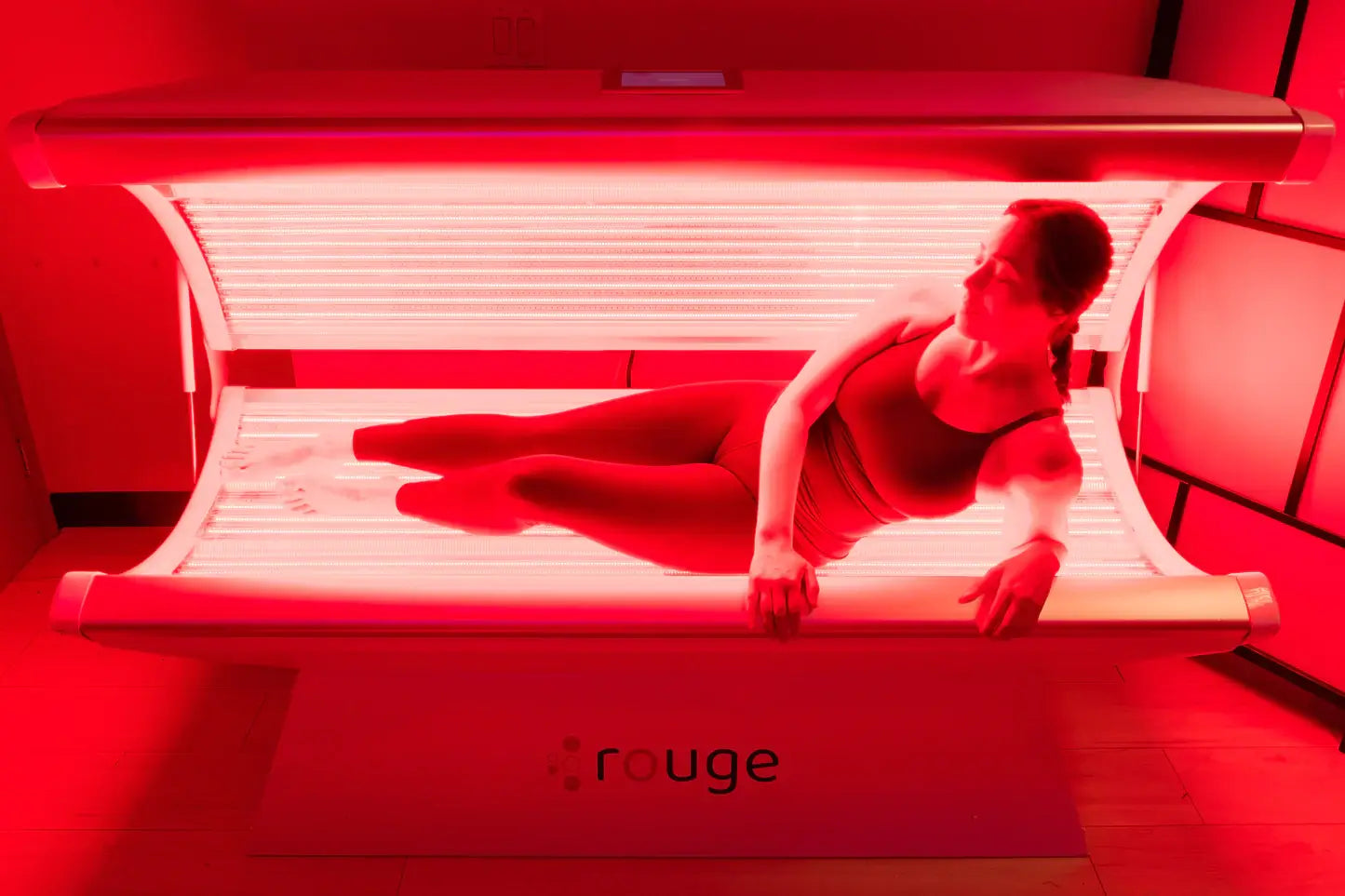 trying a red light bed at home to see the health benefits