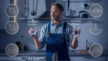 a plumber talking about reverse osmosis water vs distilled water and what the differnce is