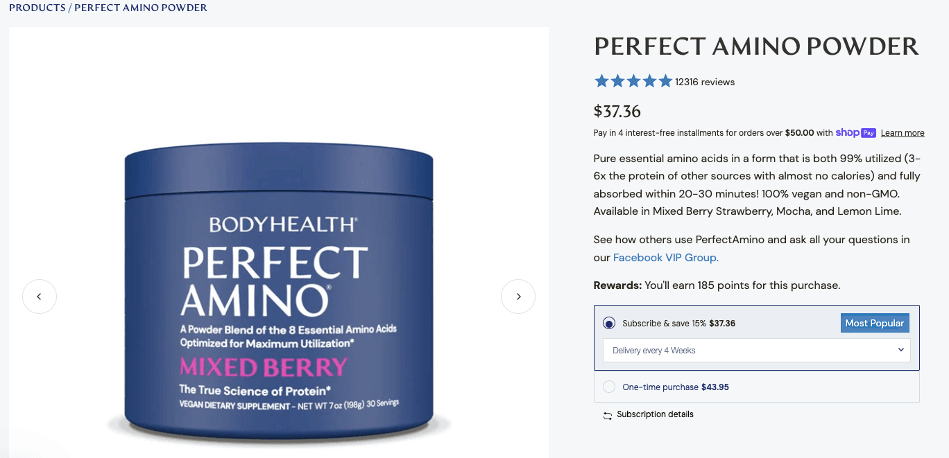 perfect amino review