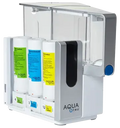 AquaTru Classic Countertop Reverse Osmosis Water Purifier showcasing the 4-stage filtration system for pure water.