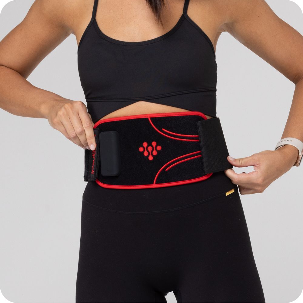 Infraredi red light therapy wrap being used for full-body therapy, ideal for weight loss and skin health.