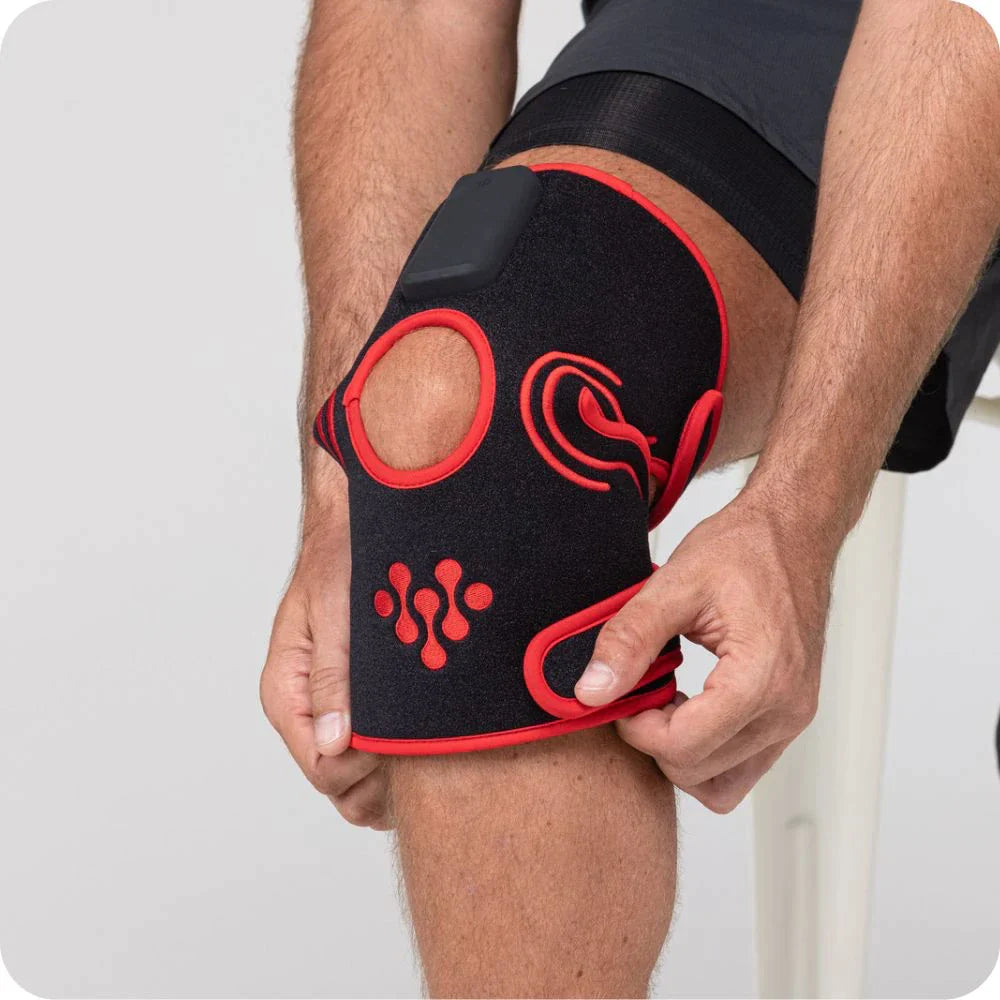 Infraredi red light therapy knee wrap, the best red light therapy for joint pain, designed for targeted relief on the knee.