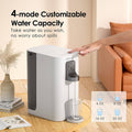 Waterdrop K19 filtration system connected and dispensing clean, filtered water into a glass.