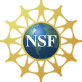 NSF logo with golden design and globe background