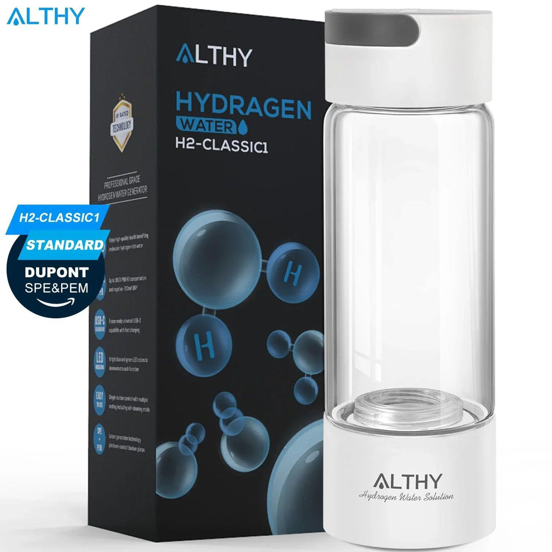 ALTHY Hydrogen Rich Water Generator Bottle Cup - Sync Therapy