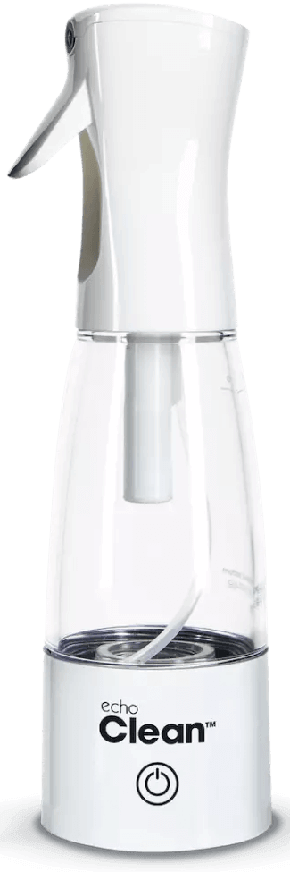 Echo Clean hypochlorous acid spray generator bottle for natural, safe cleaning, 80X more effective than bleach.