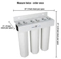 Home Master 3-Stage Whole House Well Water Filtration System dimensions and installation guide