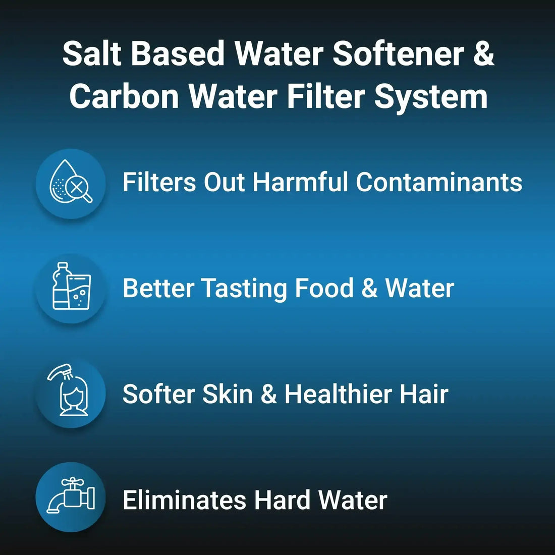 RKIN Salt Based Water Softener and Whole House Carbon Filter System for improved home water quality