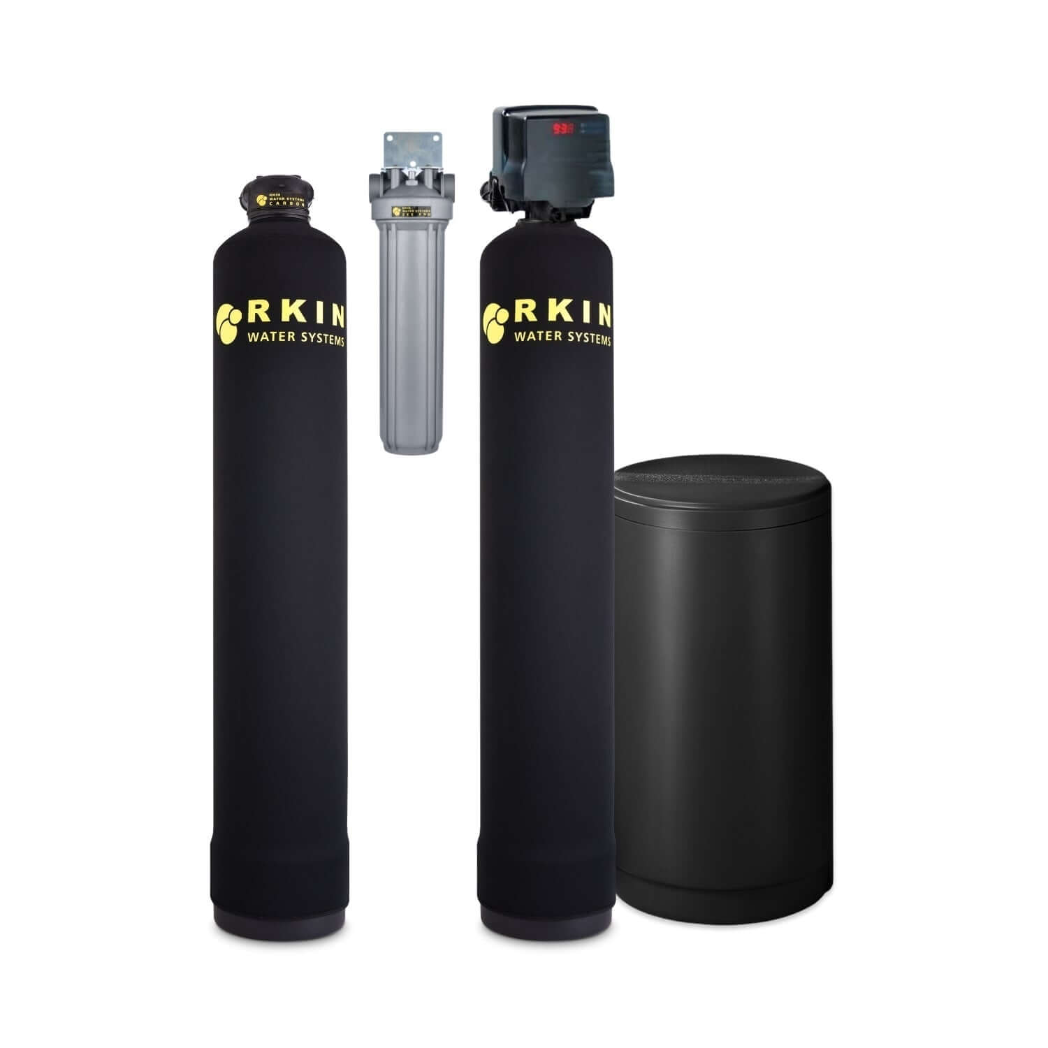 RKIN Salt Based Water Softener and Whole House Carbon Filter System for improved home water quality