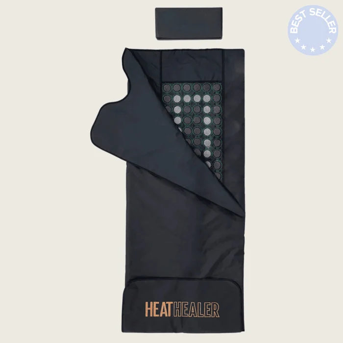 Heat Healer Infrared Sauna Blanket with advanced low EMF technology for wellness and relaxation at home.