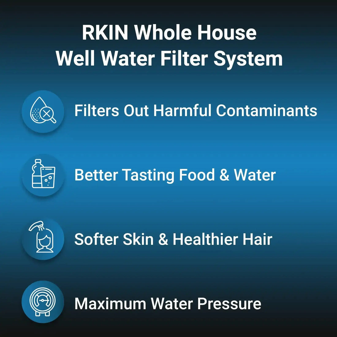 Whole House Iron Filter for Well Water with Sulfur and Manganese Removal System