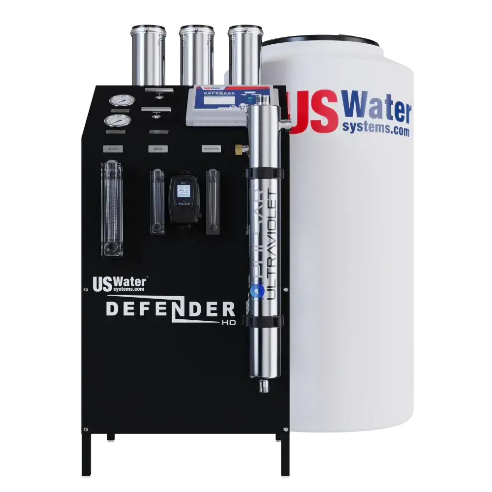 US Water Systems Defender Whole House Reverse Osmosis System providing unmatched water purification for homes.