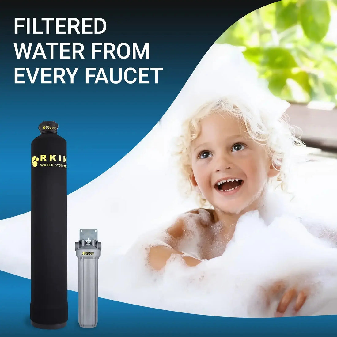 RKIN CS8 whole house carbon water filter system for home purification